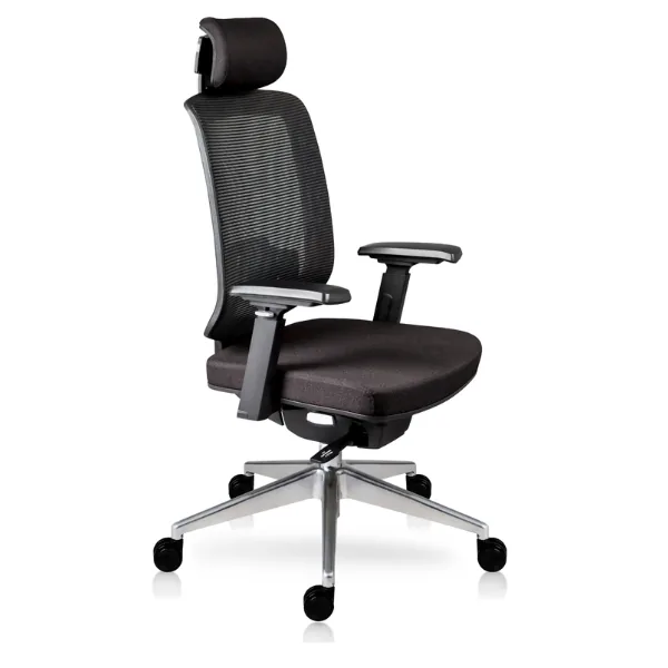 SILLA DIRECTIVA MODELO FINISTERRE CON CABECERA COLOR NEGRO