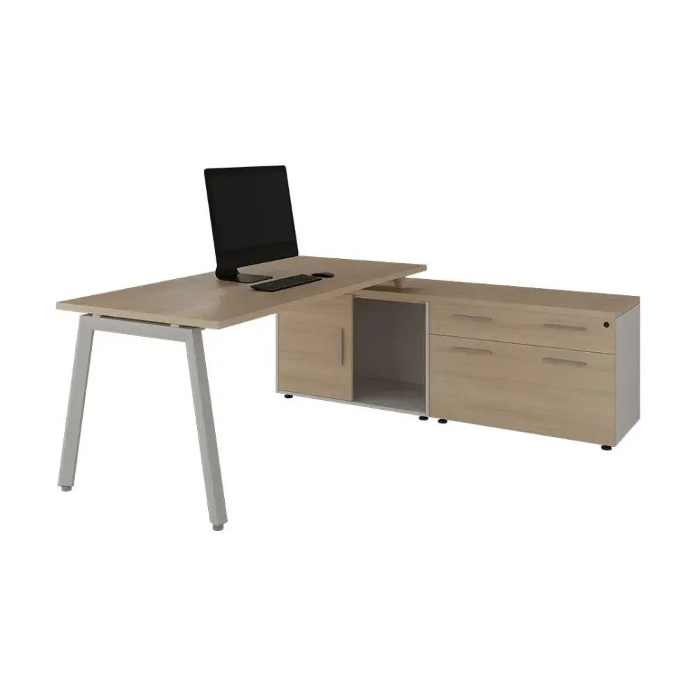 ESCRITORIO ALPHA EJECUTIVO CON CREDENZA LATERAL