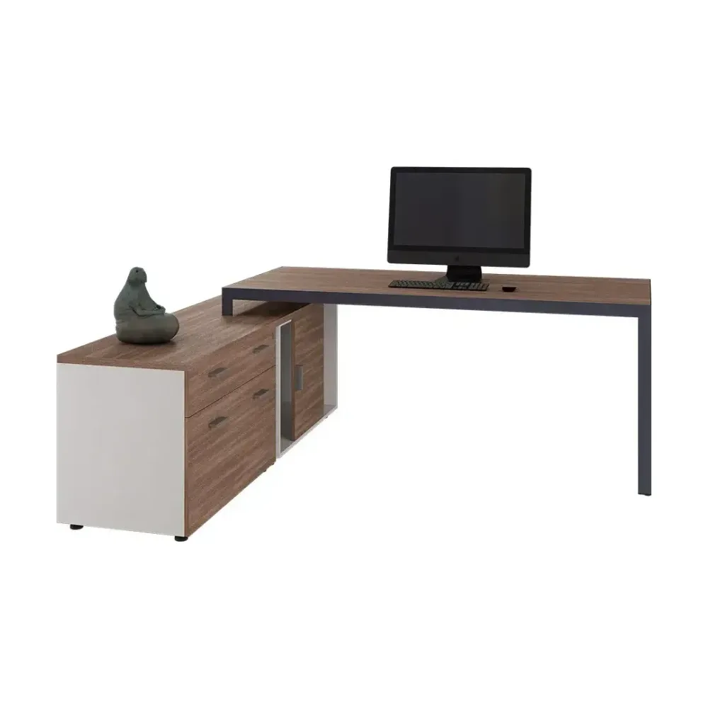 STUDIO ESCRITORIO EJECUTIVO CON CREDENZA LATERAL