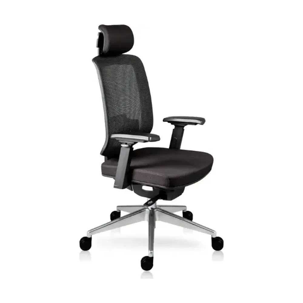 SILLA DIRECTIVA MODELO FINISTERRE CON CABECERA COLOR NEGRO