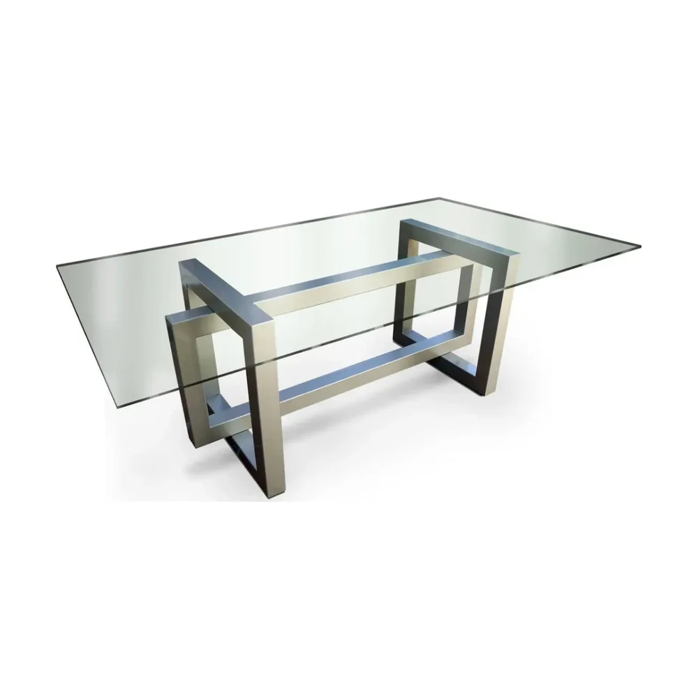MESA DE JUNTAS RECTANGULAR DE CRISTAL