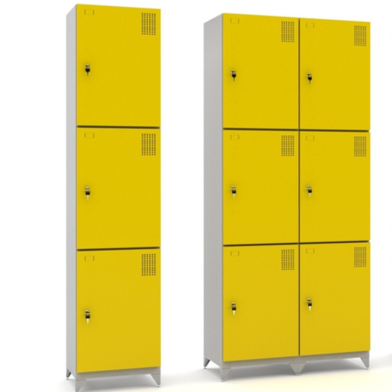 LOCKER METÁLICO DE 3 PUERTAS SUN