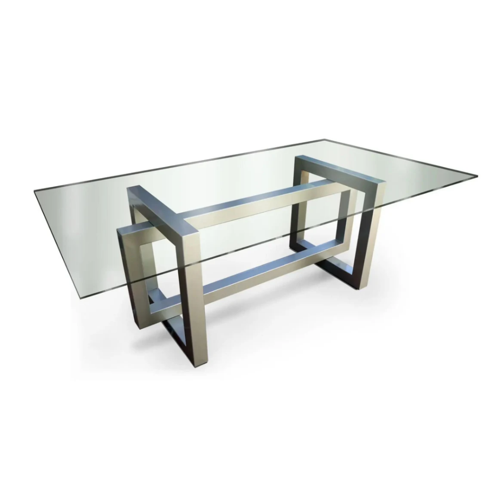 MESA DE JUNTAS RECTANGULAR DE CRISTAL
