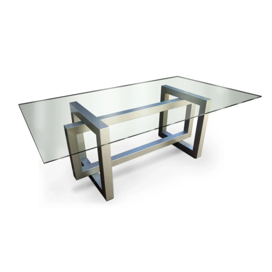 MESA DE JUNTAS RECTANGULAR DE CRISTAL