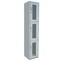 LOCKER METÁLICO DE 3 PUERTAS CON MALLA