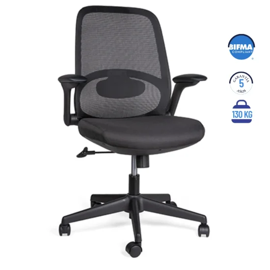 Silla Operativa Modelo ROLY OHE-403 Negra